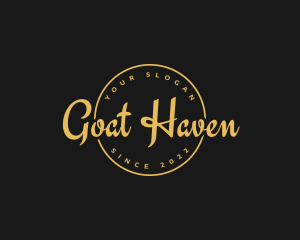 Golden Luxurious Wordmark  logo design