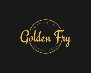 Golden Luxurious Wordmark  logo design