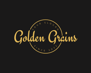 Golden Luxurious Wordmark  logo design