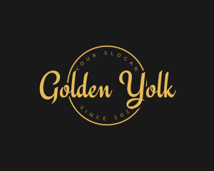 Golden Luxurious Wordmark  logo design