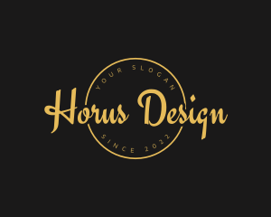 Golden Luxurious Wordmark  logo design