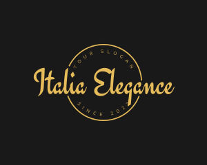 Golden Luxurious Wordmark  logo design