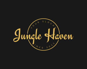 Golden Luxurious Wordmark  logo design