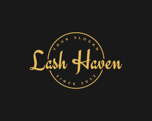 Golden Luxurious Wordmark  logo design