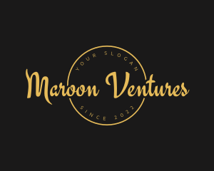 Golden Luxurious Wordmark  logo design