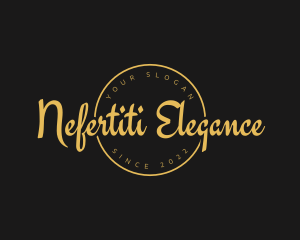 Golden Luxurious Wordmark  logo design