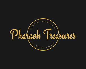 Golden Luxurious Wordmark  logo design