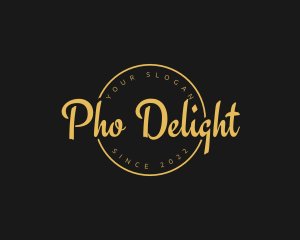 Golden Luxurious Wordmark  logo design