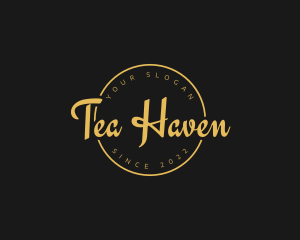 Golden Luxurious Wordmark  logo design