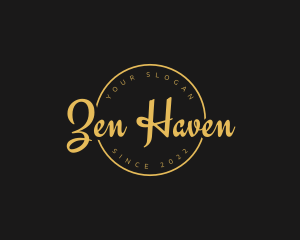 Golden Luxurious Wordmark  logo design