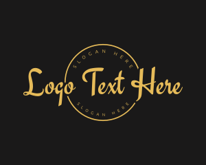 Golden Luxurious Wordmark  Logo