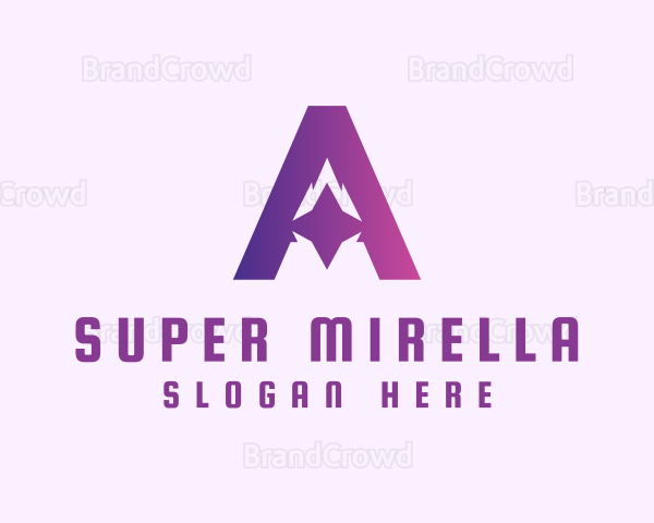 Violet Gradient A Logo