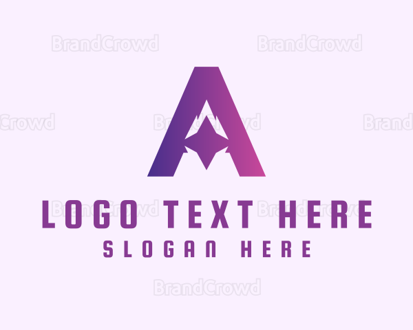 Violet Gradient A Logo