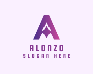 Violet Gradient A logo design