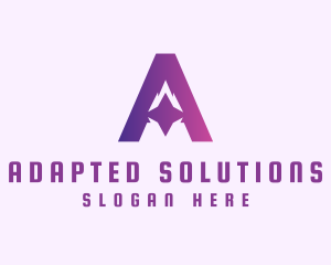 Violet Gradient A logo design