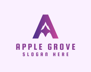 Violet Gradient A logo design