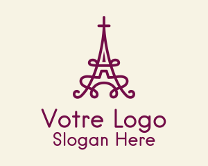 Monoline Eiffel Tower  Logo