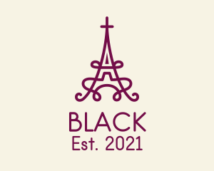Travel - Monoline Eiffel Tower logo design