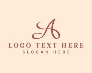 Wedding - Beauty Calligraphy Letter A logo design