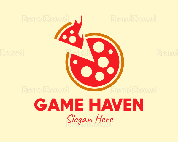 Hot Pepperoni Pizza Logo