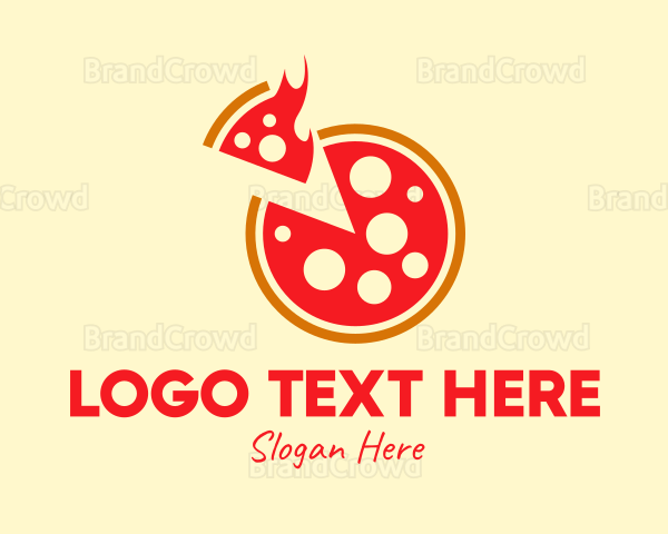 Hot Pepperoni Pizza Logo