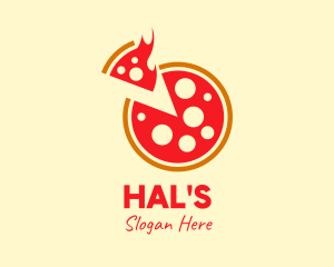 Hot Pepperoni Pizza  Logo