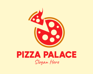 Pizza - Hot Pepperoni Pizza logo design