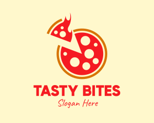 New York Slice - Hot Pepperoni Pizza logo design