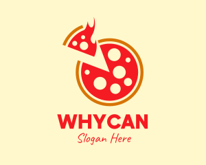 Pizzeria - Hot Pepperoni Pizza logo design