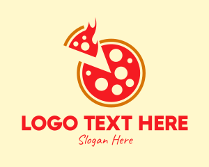 Italian Restaurant - Hot Pepperoni Pizza logo design