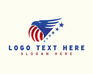 Nationalist - American Wildlife Eagle logo design