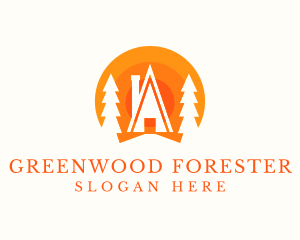 Nature Cabin Forest  logo design