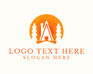 Cabin - Nature Cabin Forest logo design