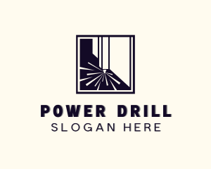 Laser Drill Machine logo design