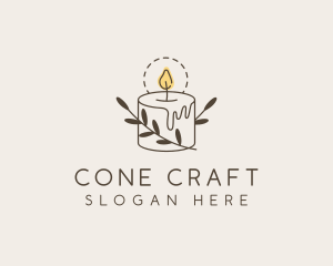 Candle Aromatherapy Flame logo design