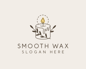 Candle Aromatherapy Flame logo design