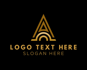 Analytics - Modern Arch Letter A logo design