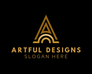 Modern Arch Letter A logo design