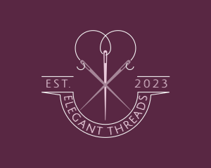 Heart Needle Thread logo design