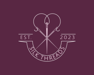 Heart Needle Thread logo design