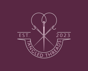 Heart Needle Thread logo design