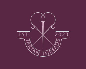 Heart Needle Thread logo design