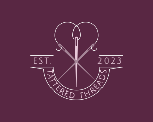 Heart Needle Thread logo design