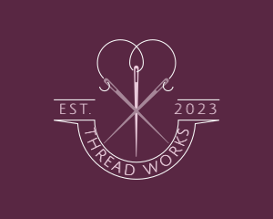 Heart Needle Thread logo design