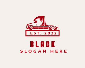Trailer - Red Freight Trucking logo design