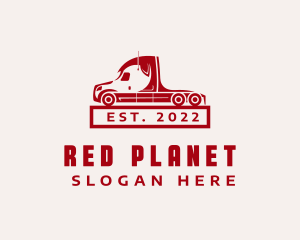 Red Freight Trucking  logo design