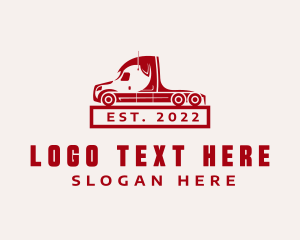 Freight - Red Freight Trucking logo design