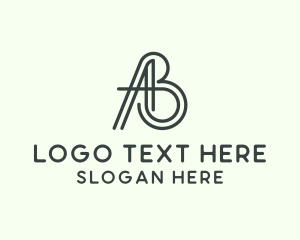 Letter Ab - Modern Elegant Business logo design