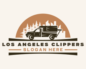 Camper - Pickup Car Travel Camping logo design
