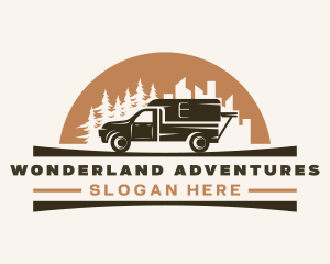 Pickup Car Travel Camping logo design